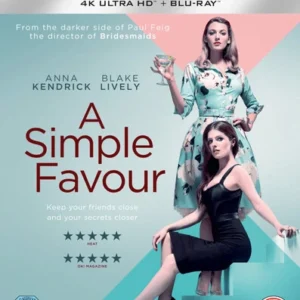 A Simple Favour Blu-ray (2019) Blake Lively, Feig (DIR) cert 15 2 discs Brand New