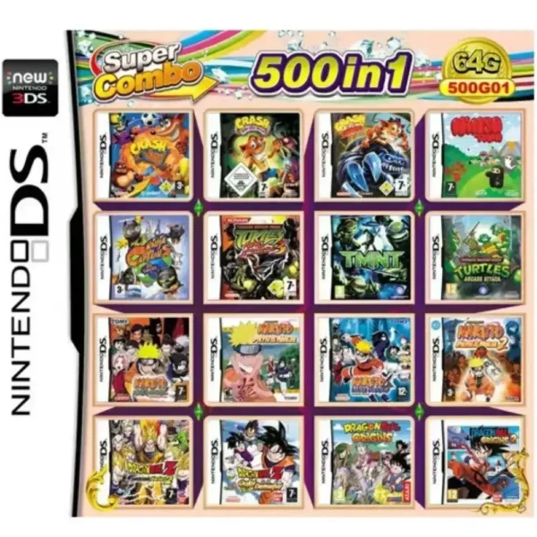 500 in 1 Nintendo DS, 3DS, DS Lite Compilation Game Cartridge Video Games