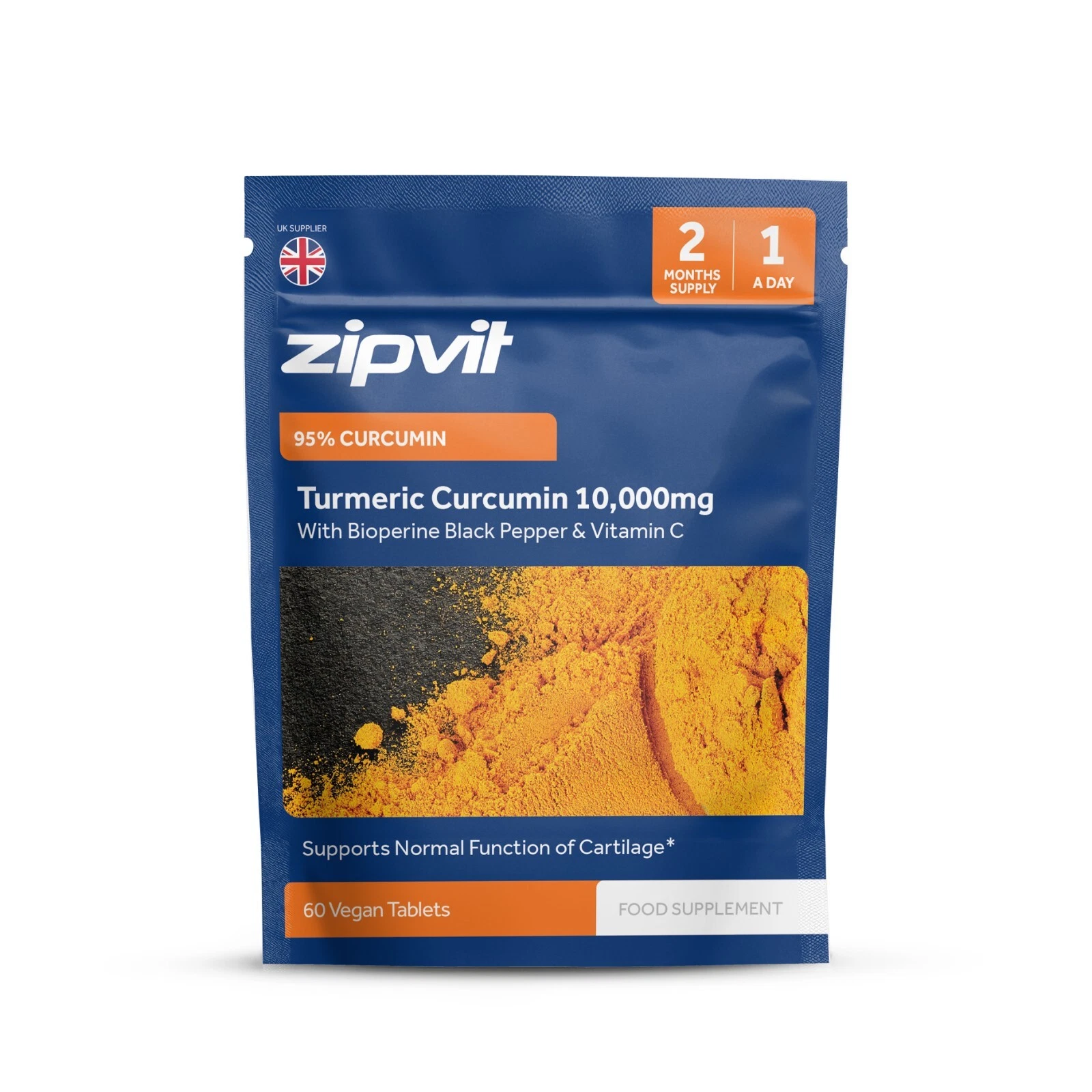 Zipvit Turmeric Curcumin 10,000mg with Vitamin C, High Strength Joint Support