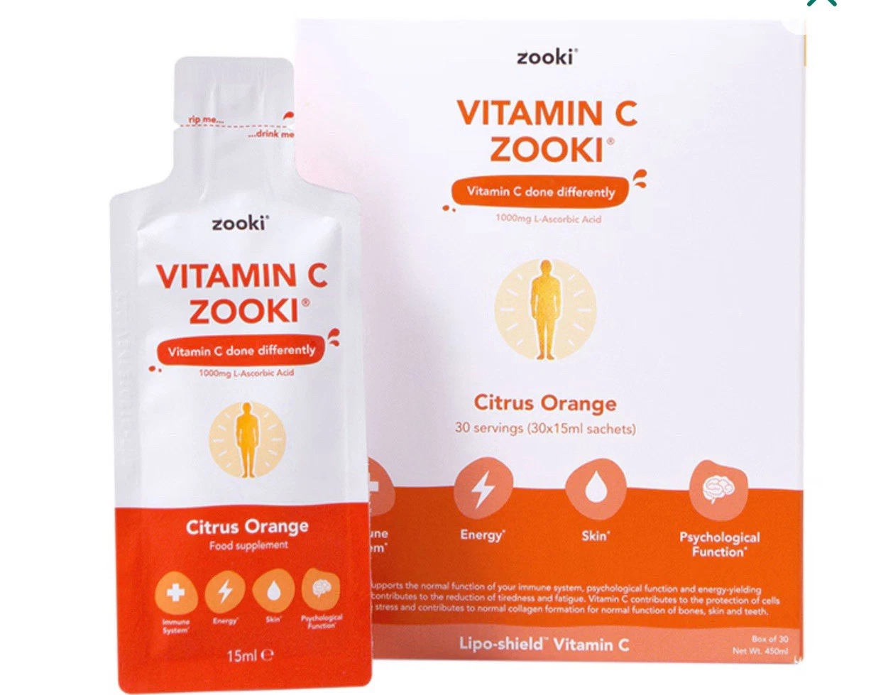 Zooki Liposomal Vitamin C CITRUS ORANGE | YourZooki | 30 Sachets
