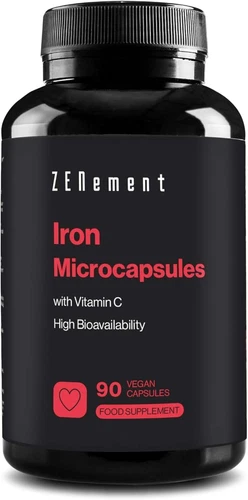 Zenement Iron Tablets with Vitamin C for Tiredness and Fatigue 90 Capsules