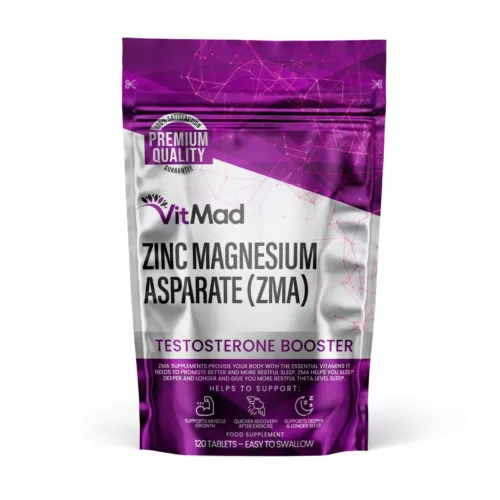 ZMA 120 Tablets Vitamin B6, Magnesium & Zinc Testosterone Booster Muscle Growth