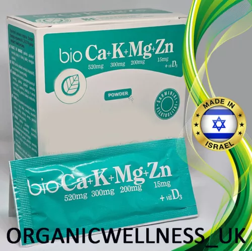 BIO🌿Farmacija Dead Sea 100% ORGANIC Bio-Ca+K+Mg+Zn+D3 Vitamins 28 sachets