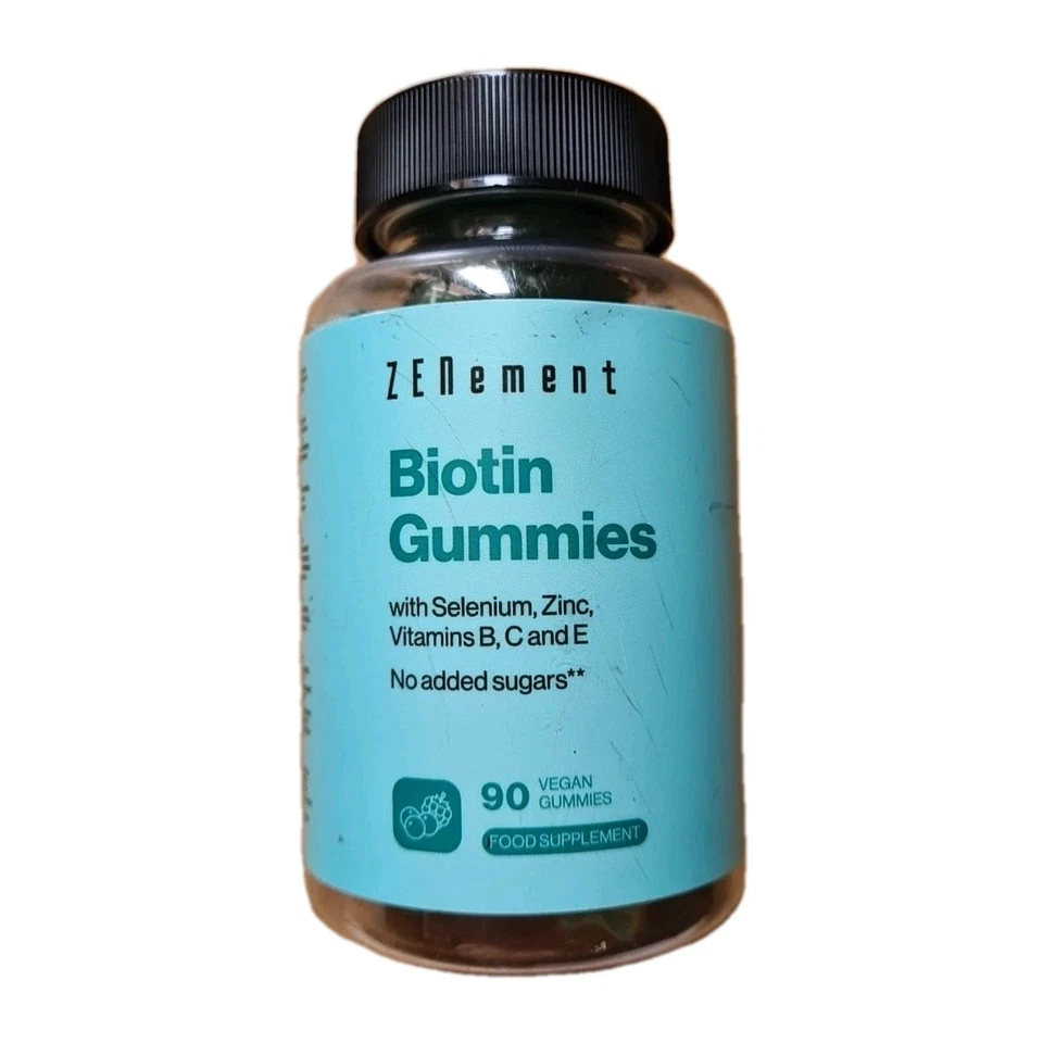 ZENement Biotin Gummies 90 Gummies With Selenium Zinc Vit B C & E Vegan