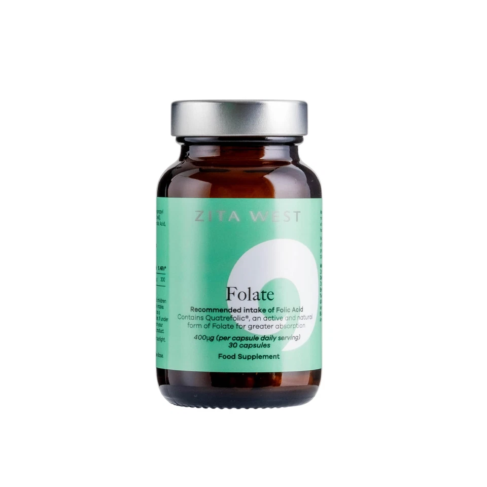 Zita West Premium Folate (L-Methylfolate) 400µg Quatrefolic® Formula for