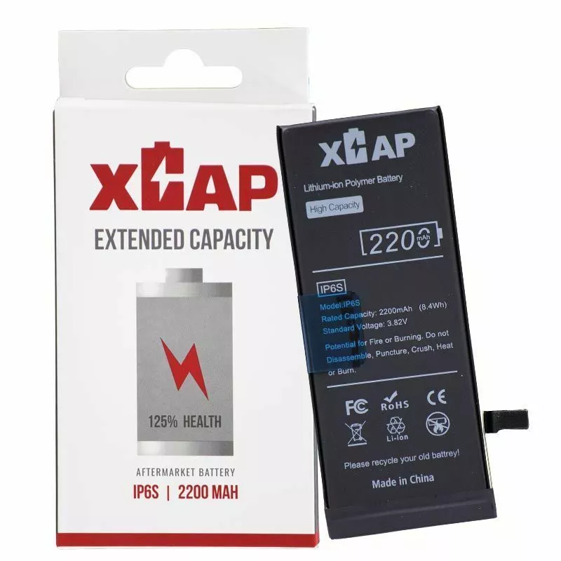 XCAP Extended Capacity Battery For Apple iPhone 6S 2200mAh Replacement +20% Part