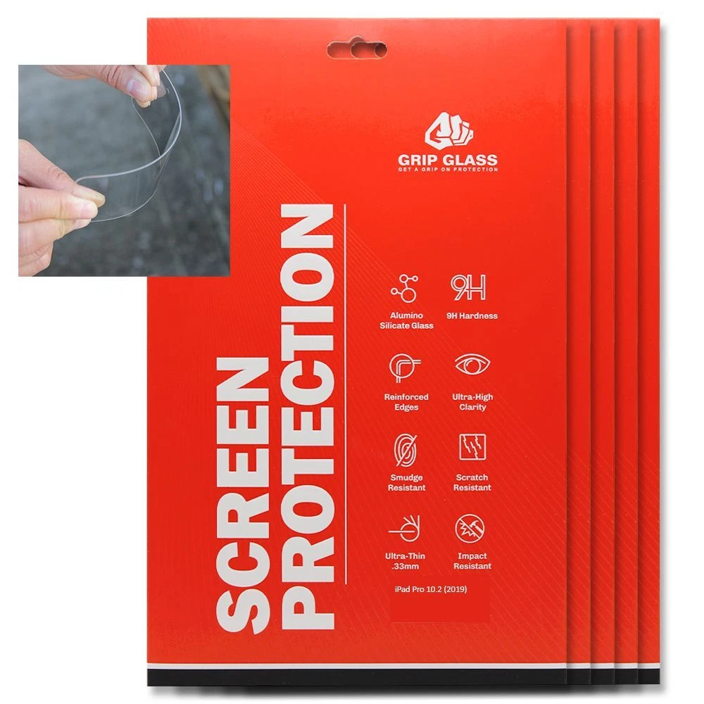 (5 Pack) Grip Tempered Glass Screen Protector For iPad 7 10.2 2019 8 10.2 2020