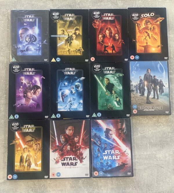 STAR WARS COMPLETE 11 MOVIE COLLECTION Boxset (DVD) 1 2 3 4 5 6 7 8 9 Brand New
