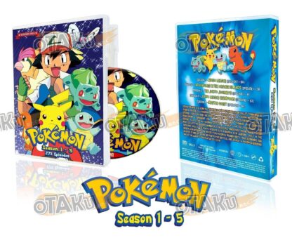 POKEMON (SEASON 1-5) - ANIME TV SERIES DVD (1-273 EPS) ENG DUB  Brand New