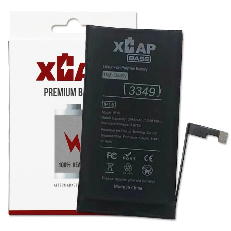 XCAP Premium Performance Battery For Apple iPhone 15 3349mAh Replacement Part