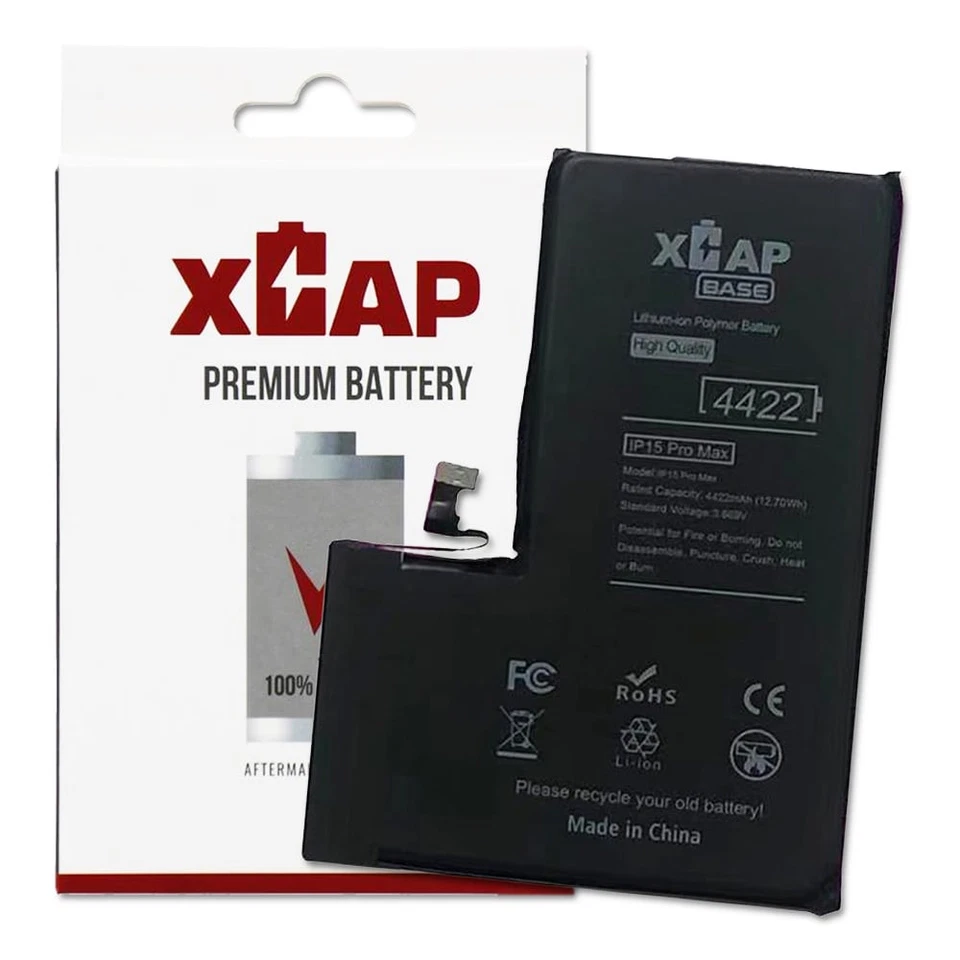 XCAP Premium Performance Battery For Apple iPhone 15 Pro Max 4422mAh Replacement