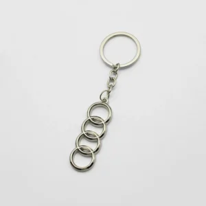 3D Metal/Braided Rope Car Badge Key Chain Decorative Keychain Ring For Audi A3 A4 A5 A6 A7 Q2 Q3 Q5 Q7 TT TTS Sline RS4 B5 8V 8P - Color Name : Audi 3