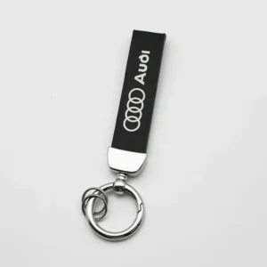 3D Metal/Braided Rope Car Badge Key Chain Decorative Keychain Ring For Audi A3 A4 A5 A6 A7 Q2 Q3 Q5 Q7 TT TTS Sline RS4 B5 8V 8P - Color Name : Audi 2