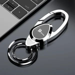 3D Metal Alloy Car Keyring Pendant Keychain Holder For Audi RS SLINE A4 A7 A8 A6 Q3 Q5 Q7 Q4 TT S2 S4 S6 S7 RS4 Key Accessories  Color Name : SLine-silver